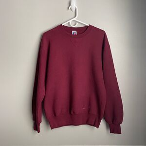 Vintage Russell Red Pullover Crewneck Sweatshirt Size Men's Medium